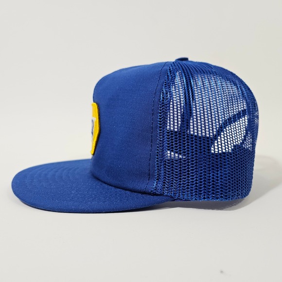Vintage NAPA Auto Parts Trucker Hat Blue Snapback Mesh Cap Logo Patch Mens OSFM - Picture 6 of 13
